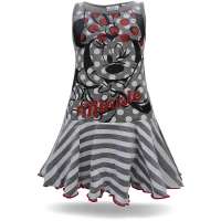 Minnie Maus Kleid Kinder Mädchen Sommerkleid Grau